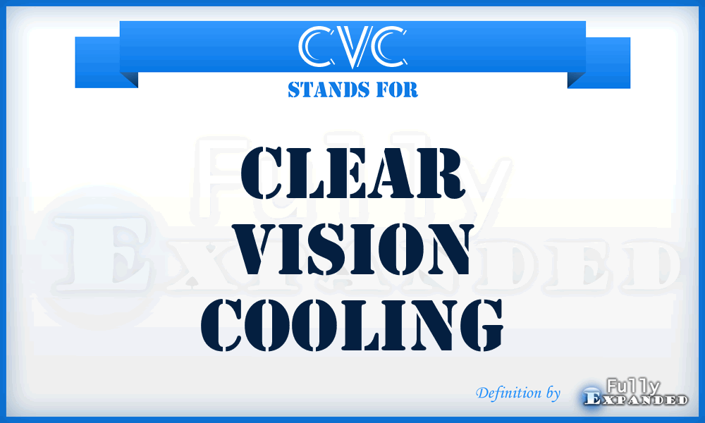 CVC - Clear Vision Cooling