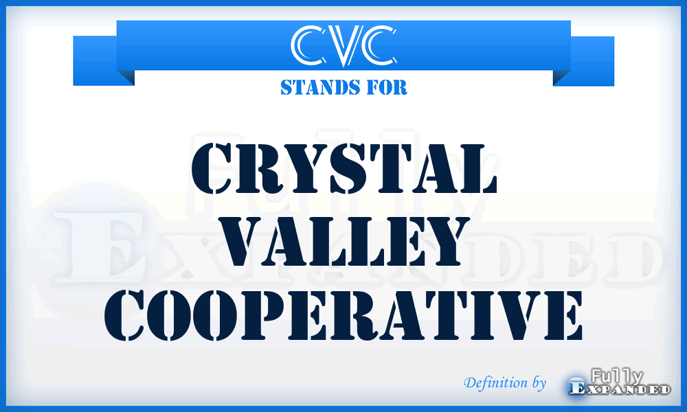 CVC - Crystal Valley Cooperative