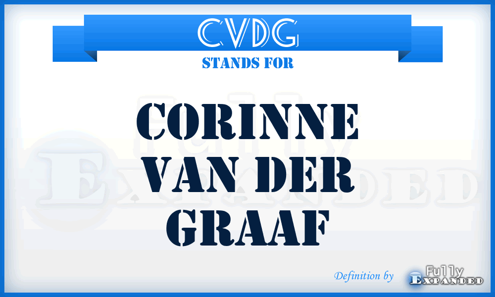CVDG - Corinne van der Graaf