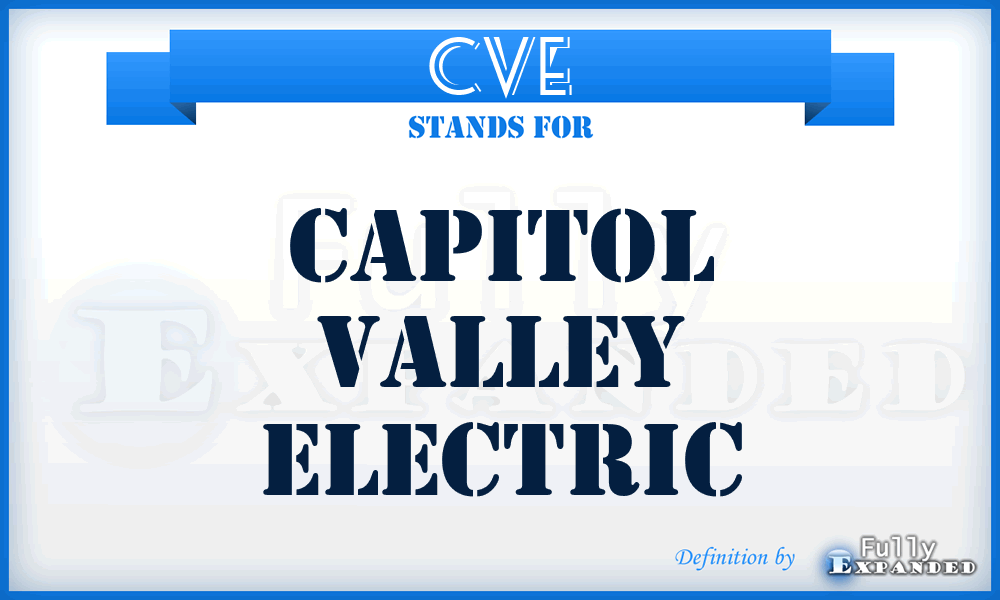 CVE - Capitol Valley Electric