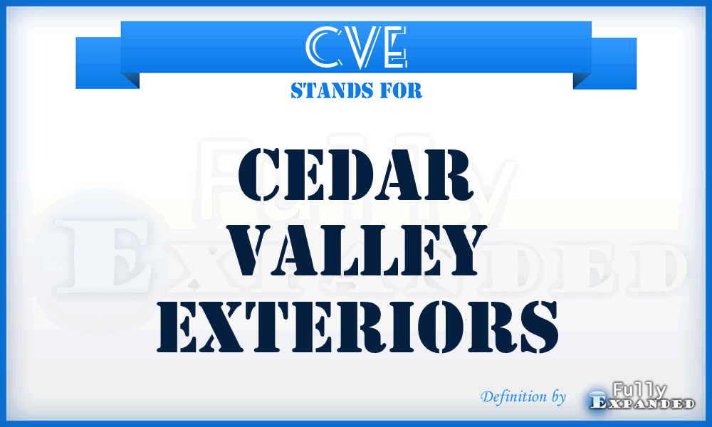 CVE - Cedar Valley Exteriors