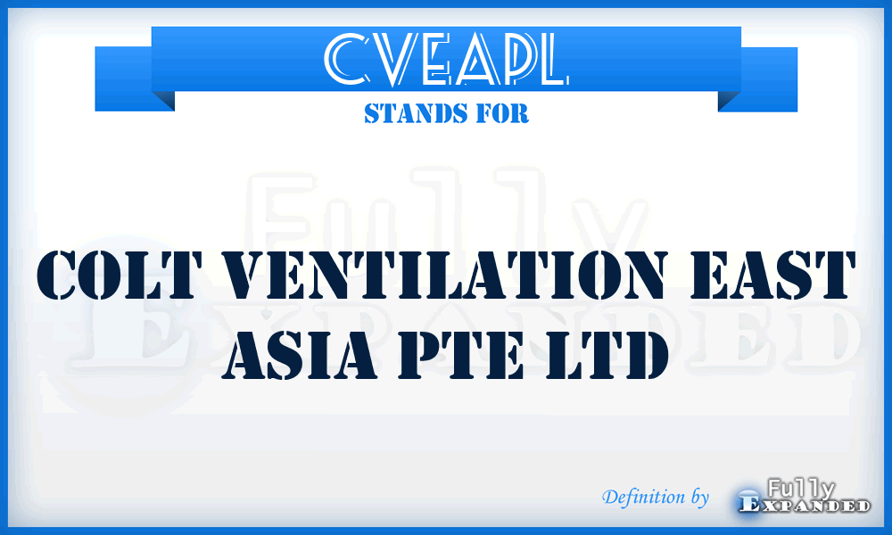 CVEAPL - Colt Ventilation East Asia Pte Ltd