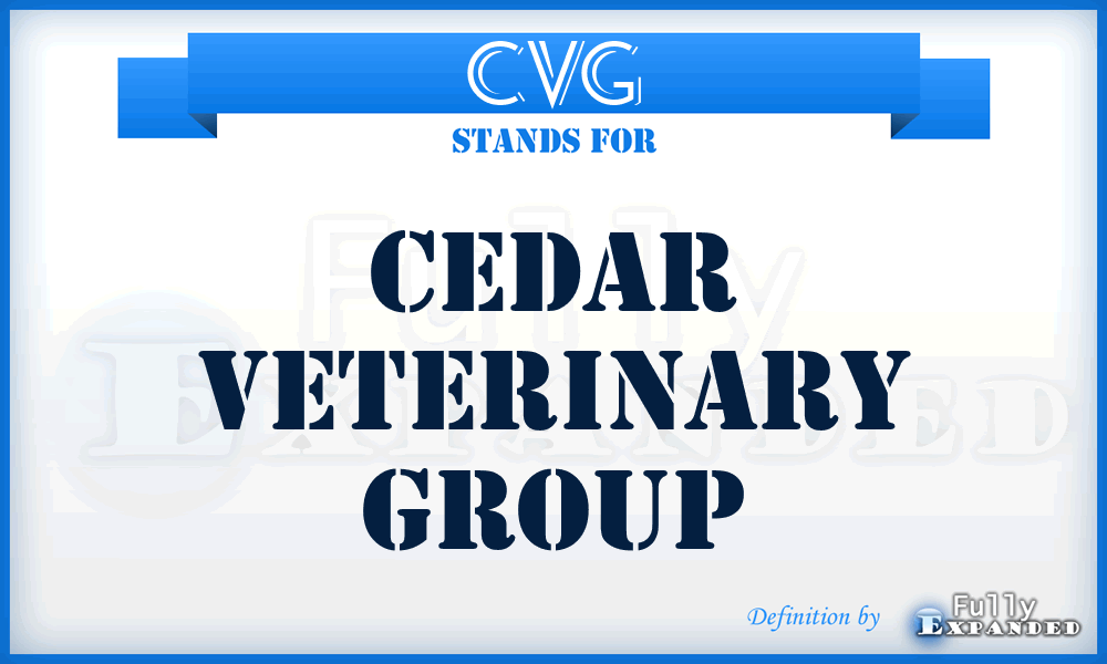 CVG - Cedar Veterinary Group