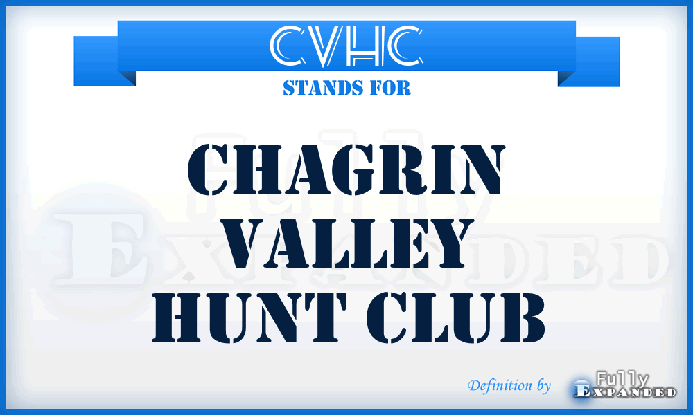 CVHC - Chagrin Valley Hunt Club