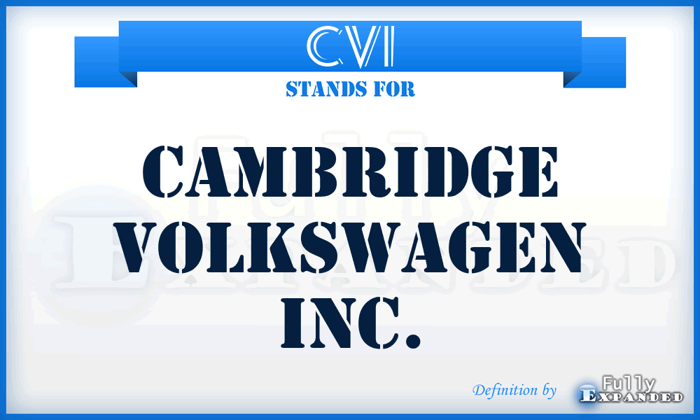 CVI - Cambridge Volkswagen Inc.