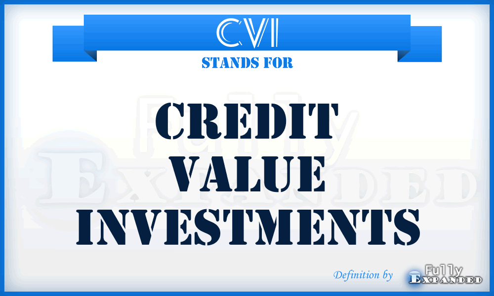 CVI - Credit Value Investments