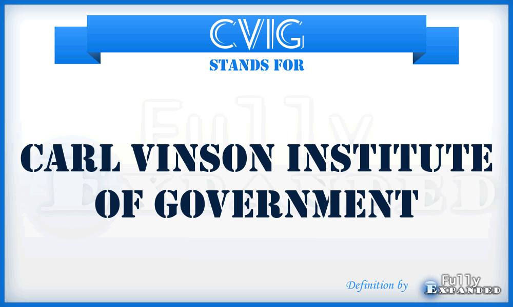 CVIG - Carl Vinson Institute of Government