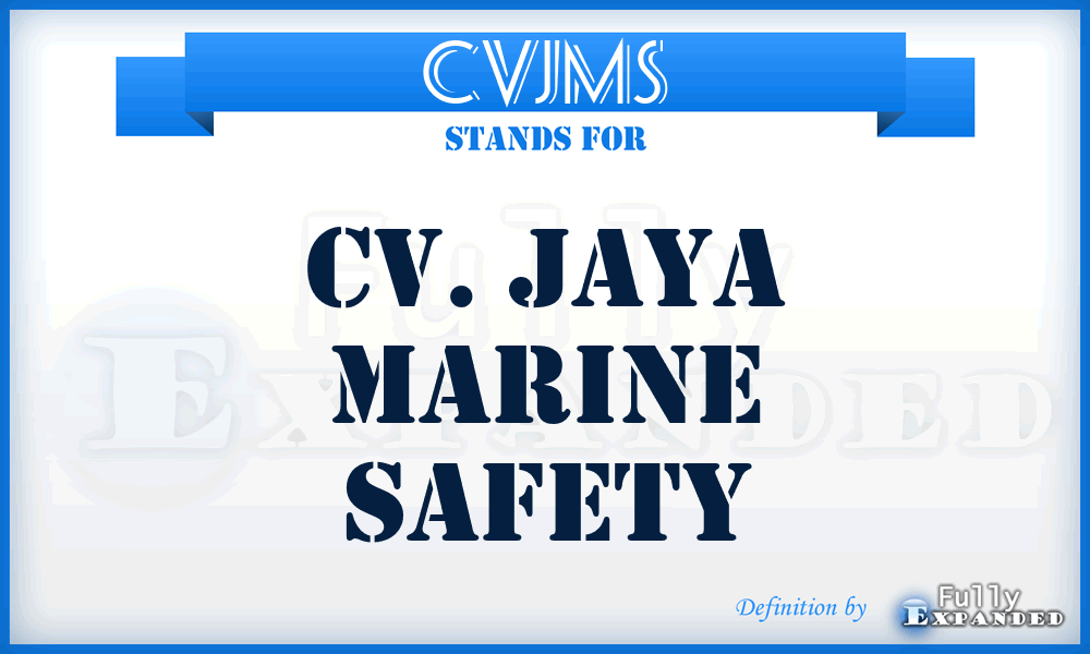 CVJMS - CV. Jaya Marine Safety