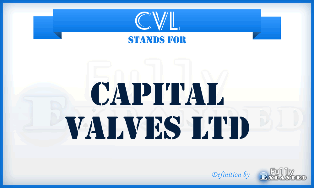 CVL - Capital Valves Ltd