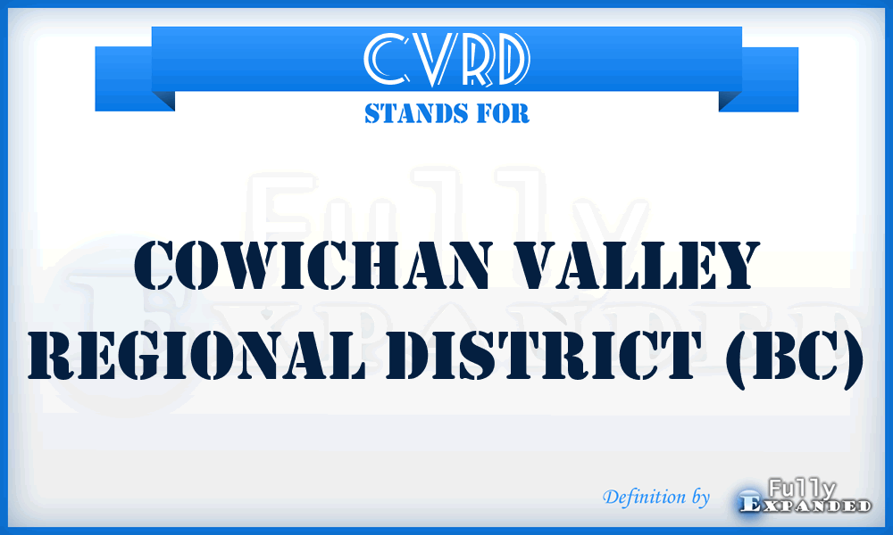 CVRD - Cowichan Valley Regional District (BC)