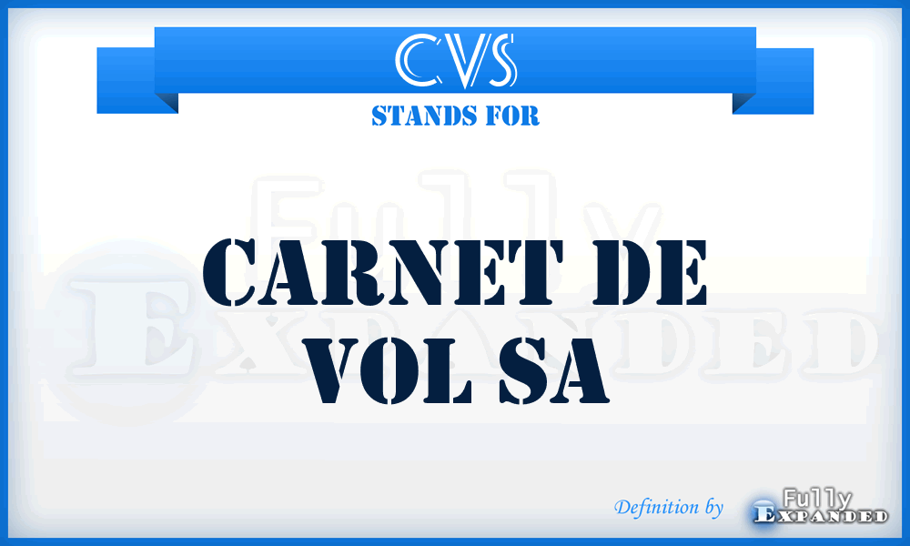 CVS - Carnet de Vol Sa