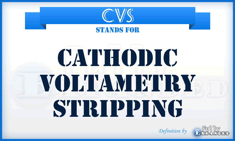 CVS - Cathodic Voltametry Stripping