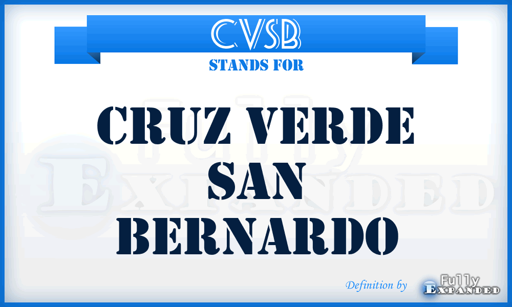 CVSB - Cruz Verde San Bernardo