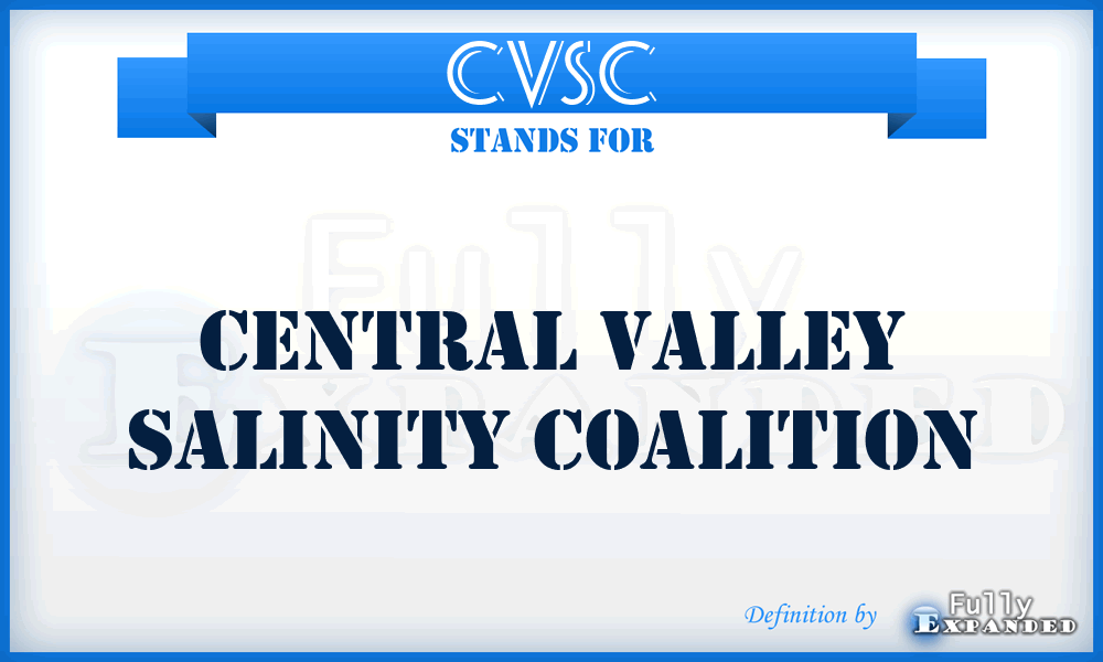 CVSC - Central Valley Salinity Coalition