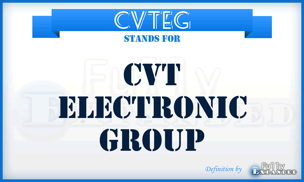CVTEG - CVT Electronic Group