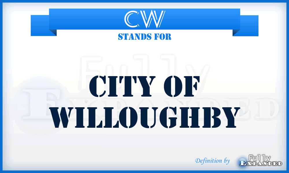 CW - City of Willoughby