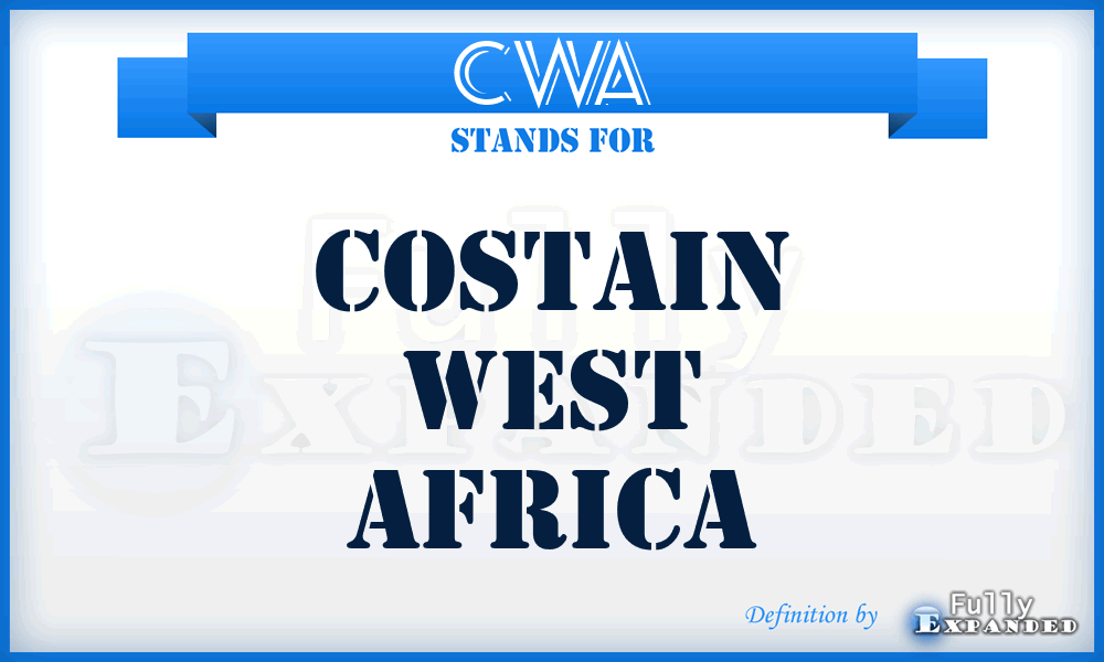 CWA - Costain West Africa