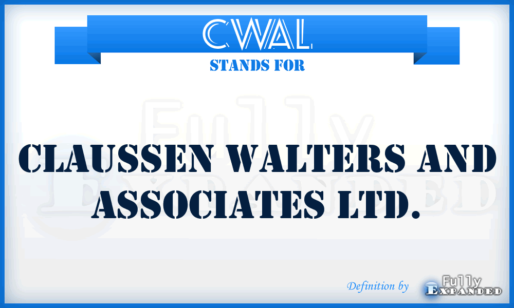 CWAL - Claussen Walters and Associates Ltd.