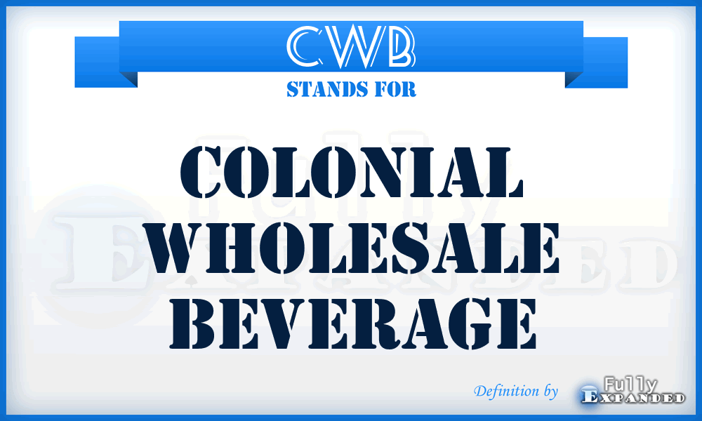 CWB - Colonial Wholesale Beverage