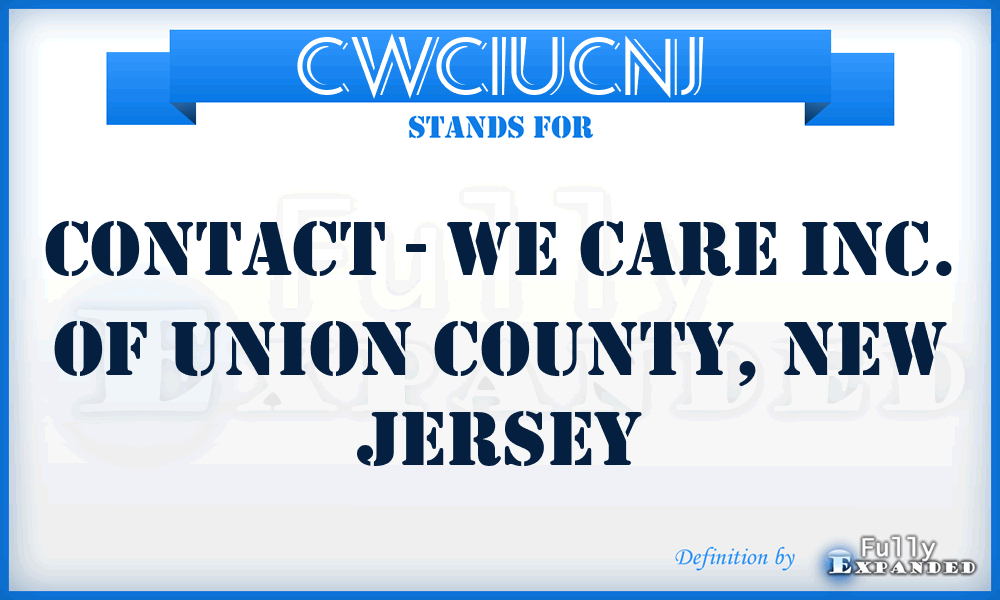 CWCIUCNJ - Contact - We Care Inc. of Union County, New Jersey