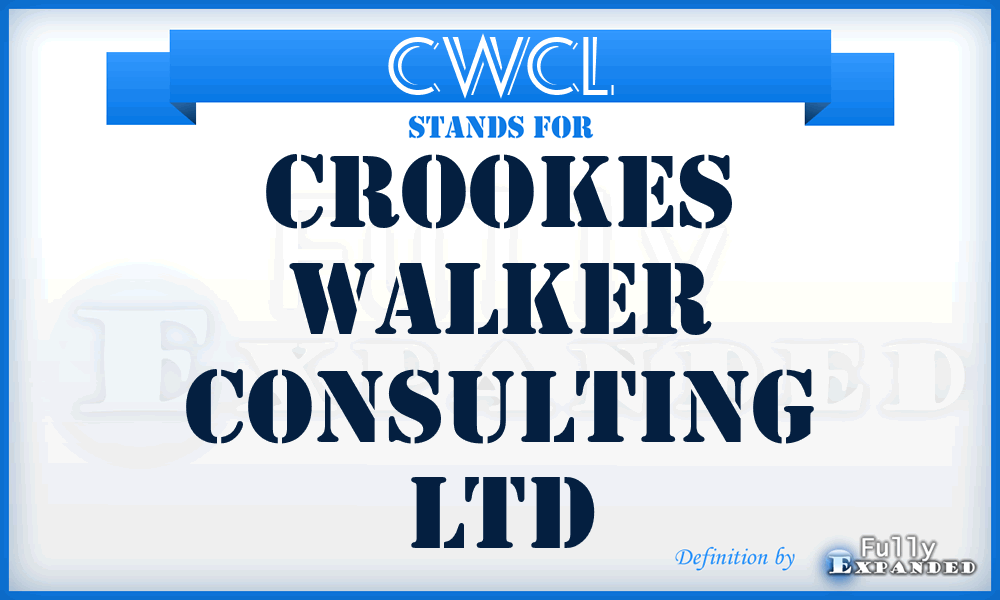 CWCL - Crookes Walker Consulting Ltd