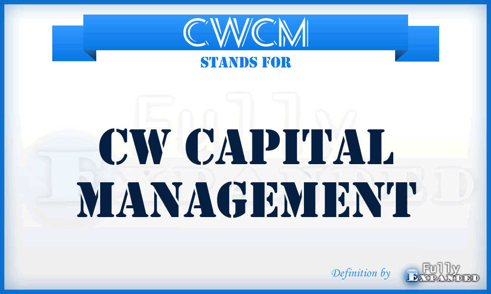 CWCM - CW Capital Management