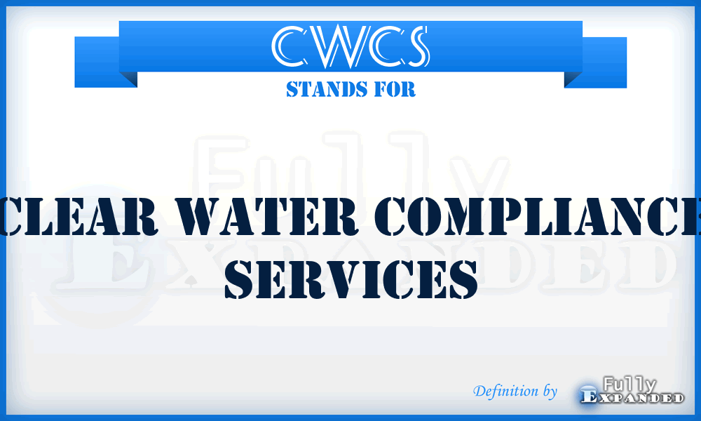 CWCS - Clear Water Compliance Services