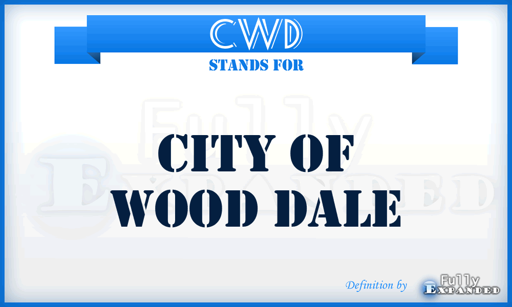 CWD - City of Wood Dale