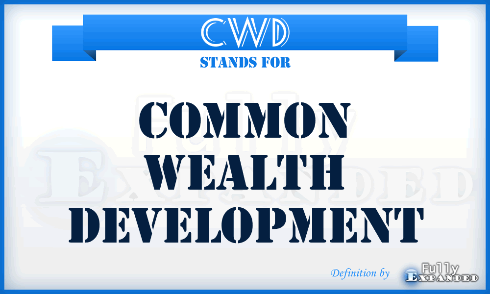 CWD - Common Wealth Development