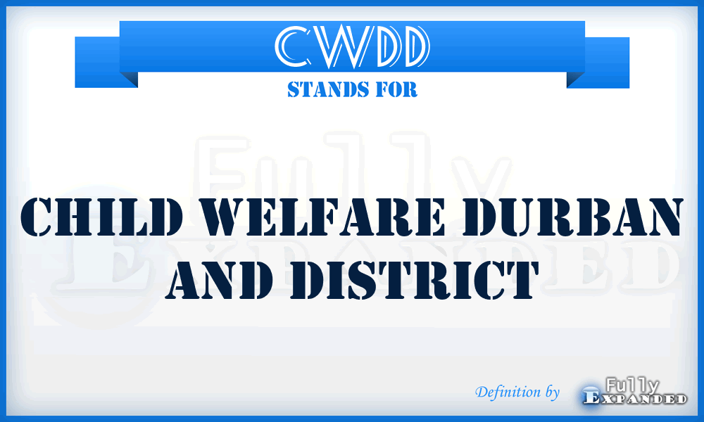 CWDD - Child Welfare Durban and District