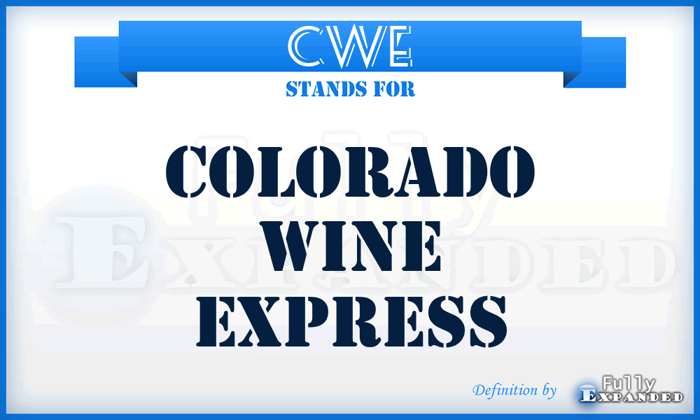CWE - Colorado Wine Express