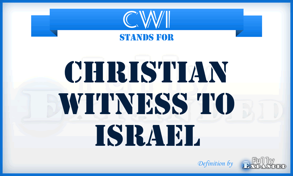 CWI - Christian Witness to Israel