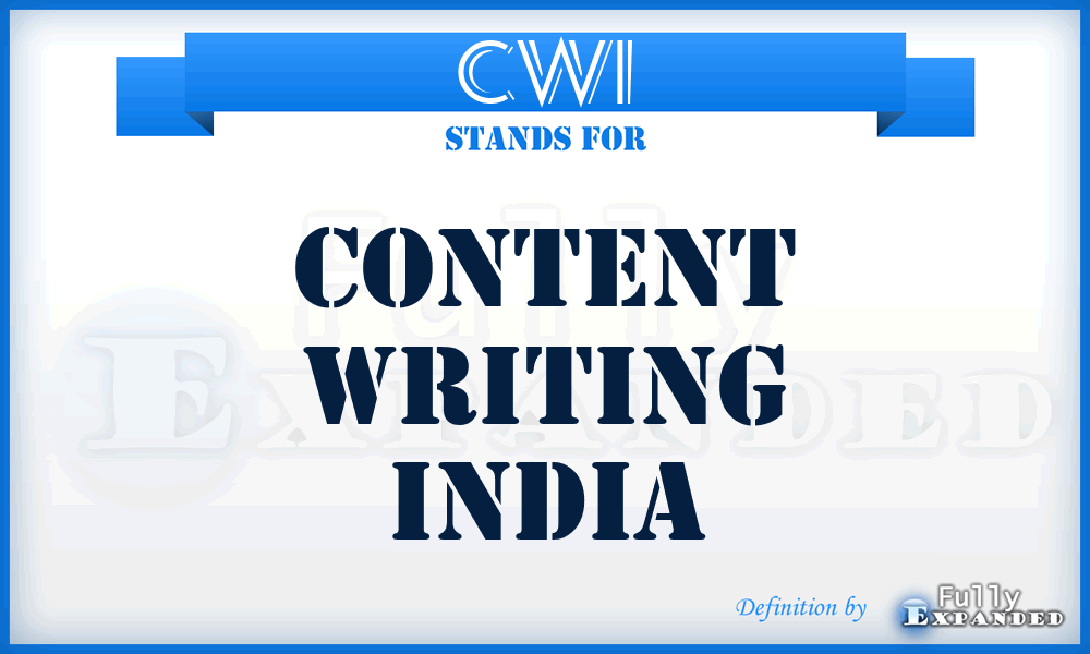 CWI - Content Writing India