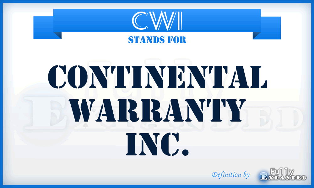 CWI - Continental Warranty Inc.