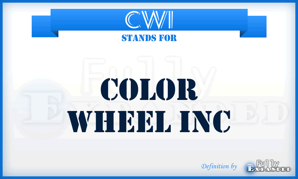 CWI - Color Wheel Inc
