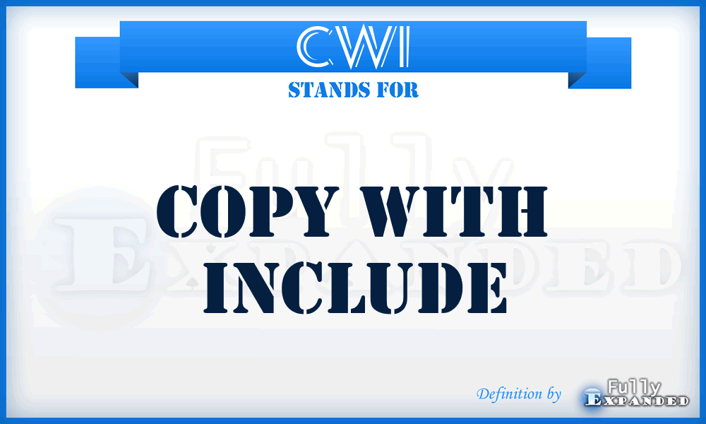 CWI - Copy With Include
