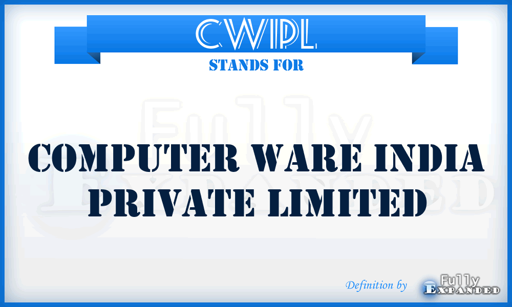 CWIPL - Computer Ware India Private Limited