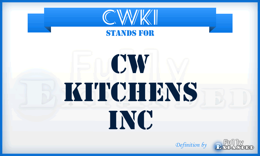 CWKI - CW Kitchens Inc