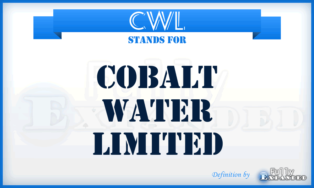 CWL - Cobalt Water Limited