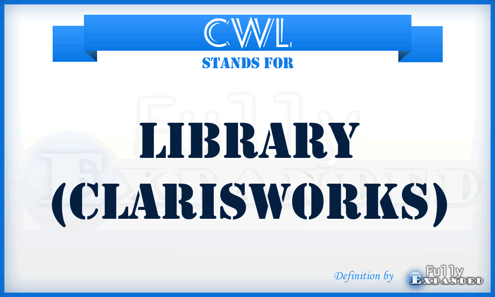 CWL - Library (ClarisWOrks)