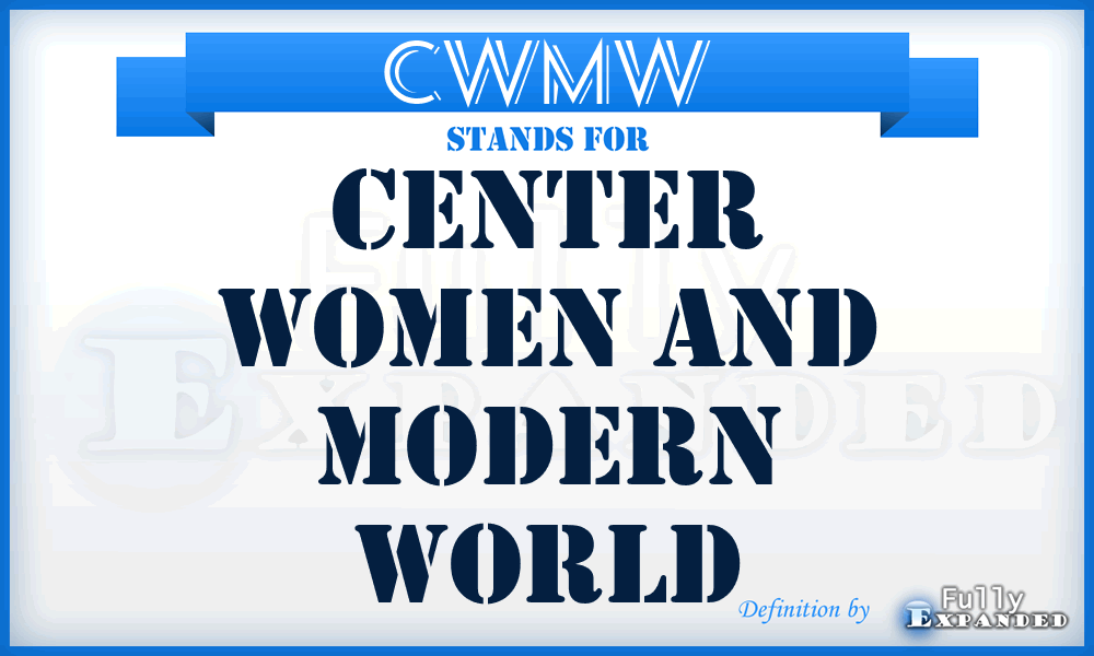 CWMW - Center Women and Modern World