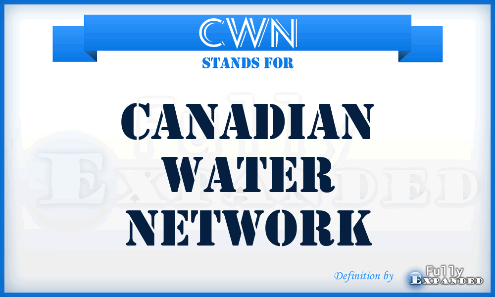 CWN - Canadian Water Network