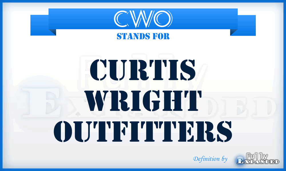 CWO - Curtis Wright Outfitters