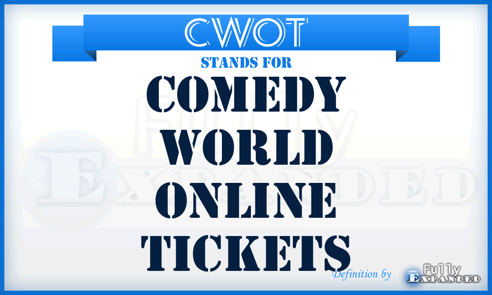 CWOT - Comedy World Online Tickets