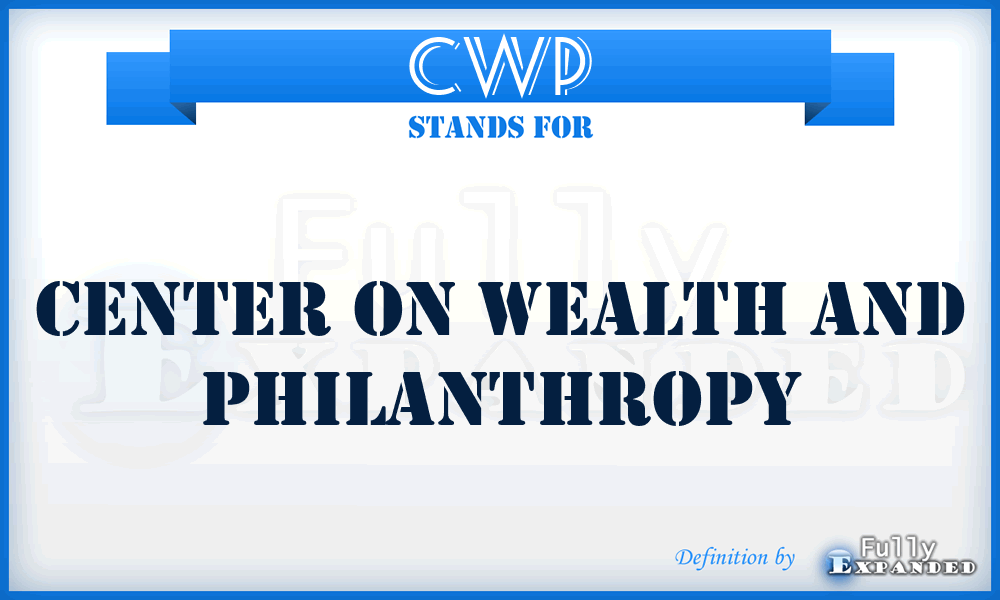 CWP - Center on Wealth and Philanthropy