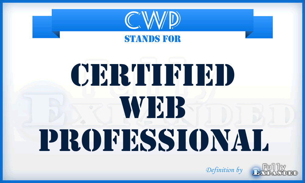 CWP - Certified Web Professional