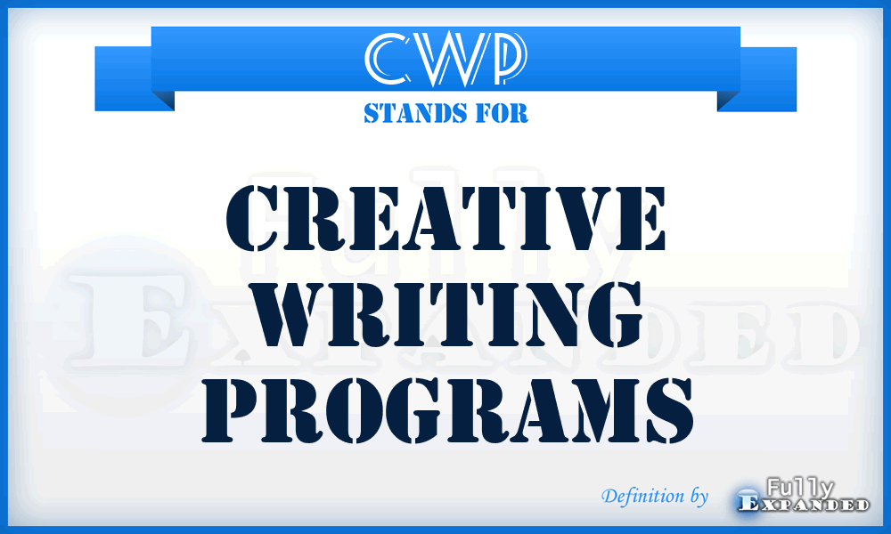 CWP - Creative Writing Programs