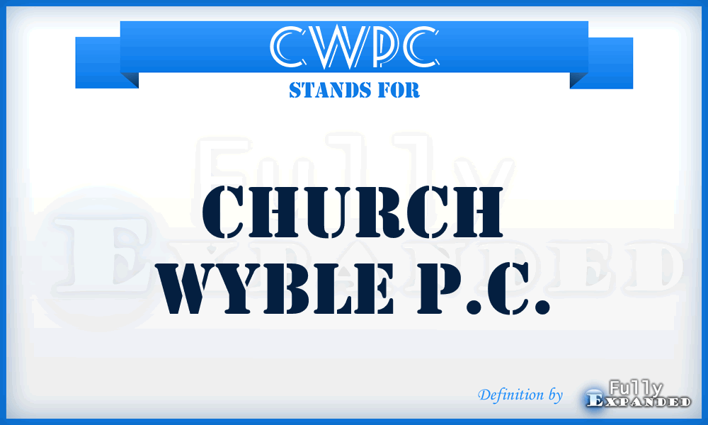 CWPC - Church Wyble P.C.