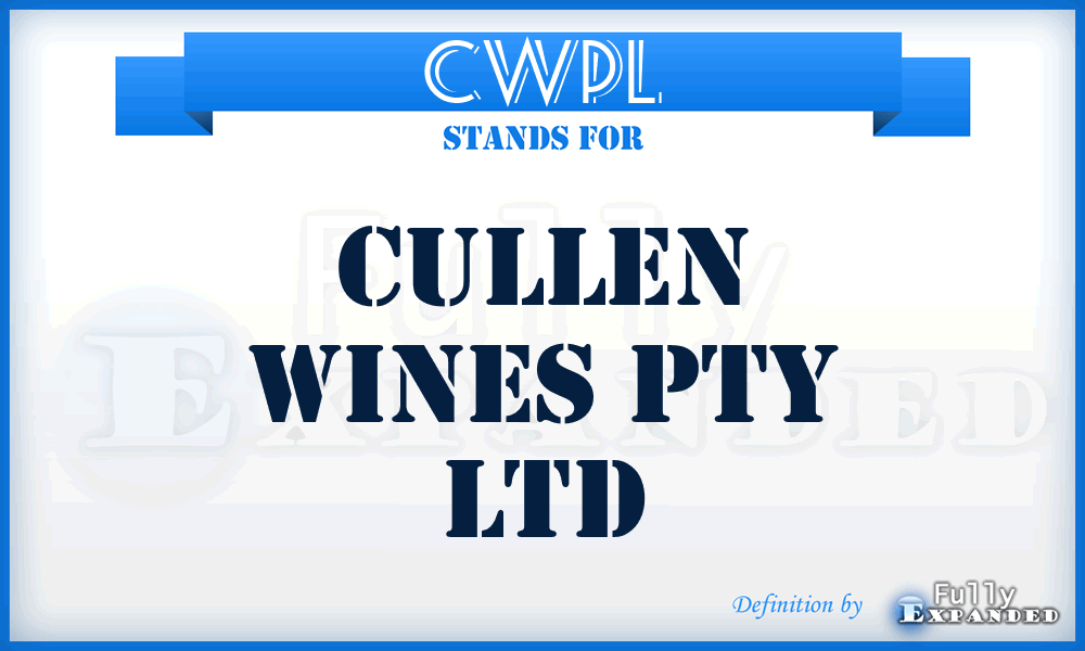 CWPL - Cullen Wines Pty Ltd