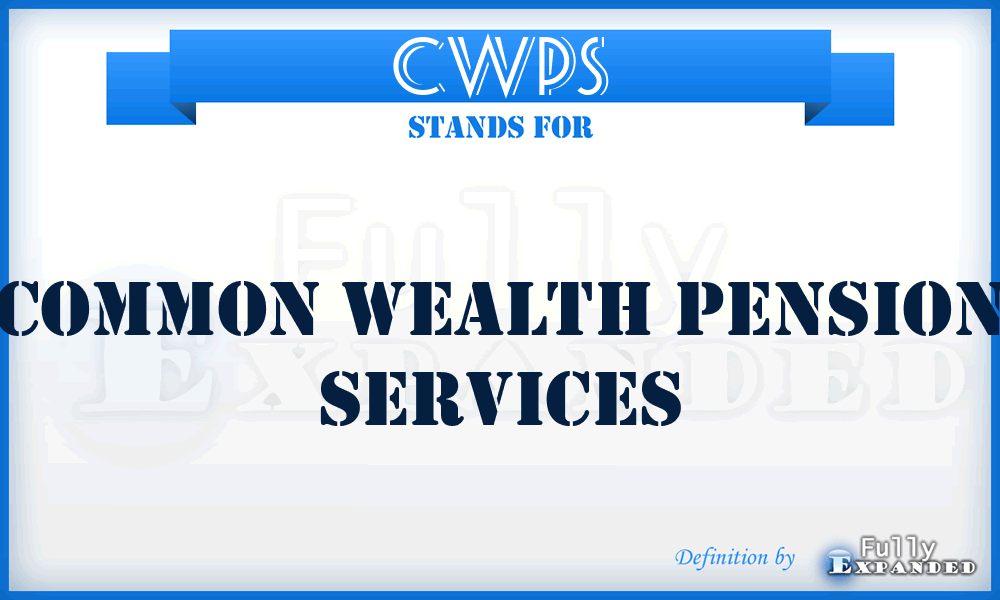 CWPS - Common Wealth Pension Services